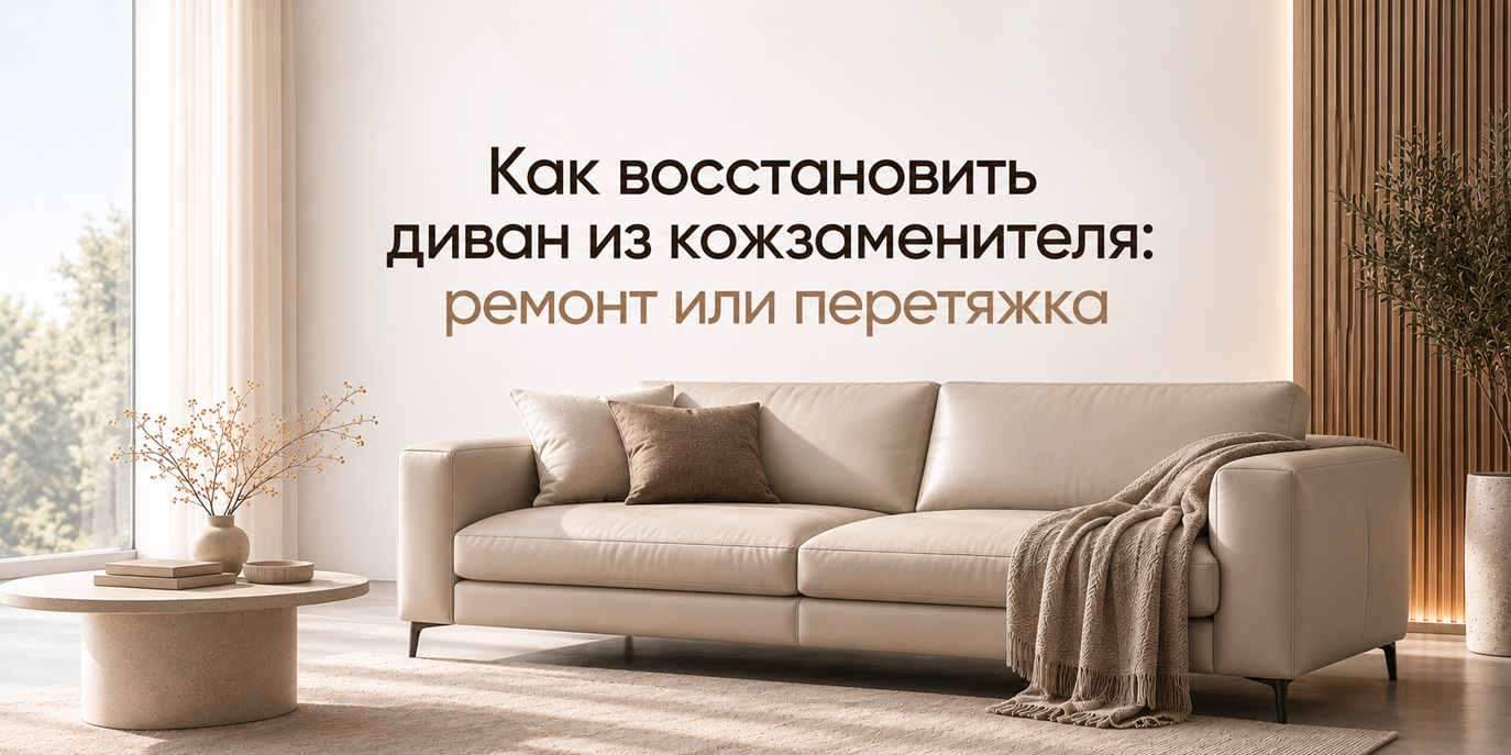 Как восстановить диван из кожзаменителя: ремонт или перетяжка